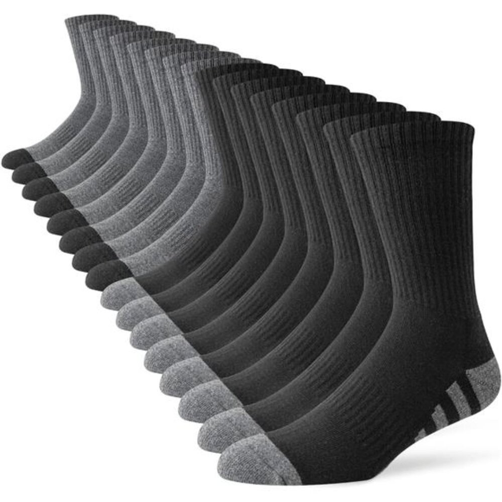 8 Pairs Men's Crew Work Cushion Socks